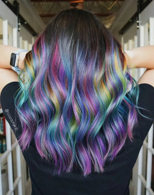 Jewel-Toned Holographic Ombre