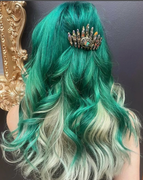 Emerald and Gold Holographic