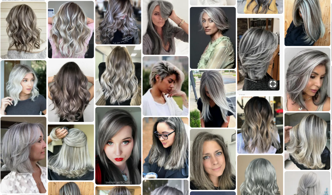 Silver & White Highlights for Gray Hair