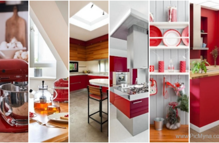 A red kitchen full of energy
